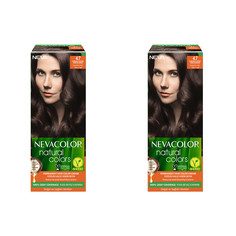 Стойкая крем-краска для волос Nevacolor Natural Colors 4.7 Турецкий кофе 2 шт.