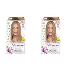 Стойкая крем-краска для волос Nevacolor Premium 8.0 Светло-коричневый 2шт