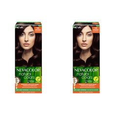 Стойкая крем-краска для волос Nevacolor Natural Colors 3.4 Тёмный каштан 2 шт.