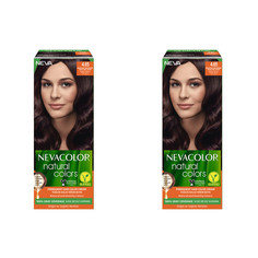 Стойкая крем-краска для волос Nevacolor Natural Colors 4.65 Махагон красн дерево шатен 2шт