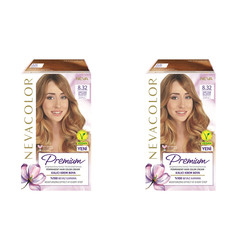 Стойкая крем-краска для волос Nevacolor Premium 8.32 Медовая пена 2шт