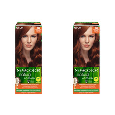 Стойкая крем-краска для волос Nevacolor Natural Colors 8.44 Корица медь 2 шт.