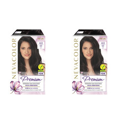 Стойкая крем-краска для волос Nevacolor Premium 4.0 Кофе 2шт