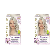 Стойкая крем-краска для волос Nevacolor Premium 10.1 Пепельный светлый платиновый 2шт