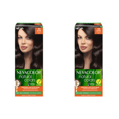 Стойкая крем-краска для волос Nevacolor Natural Colors 4.5 Красное дерево шатен 2 шт.
