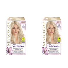 Стойкая крем-краска для волос Nevacolor Premium 10 Натуральная платина 2шт