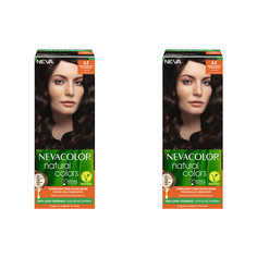 Стойкая крем-краска для волос Nevacolor Natural Colors 4.4 Каштан 2 шт.