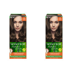 Стойкая крем-краска для волос Nevacolor Natural Colors 6. Тёмно русый 2 шт.