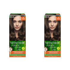 Стойкая крем-краска для волос Nevacolor Natural Colors 6. Тёмно русый 2 шт.