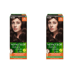 Стойкая крем-краска для волос Nevacolor Natural Colors 5.4 Светлый каштан 2 шт.