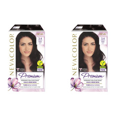 Стойкая крем-краска для волос Nevacolor Premium 3.4 Каштан 2шт