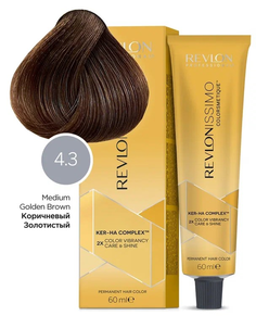 Краска для волос REVLON Professional, цвет 4.3, 60мл