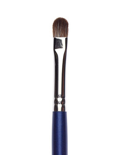 Кисть для теней, из имитации белки, овальная, цвет: blue No Brand
