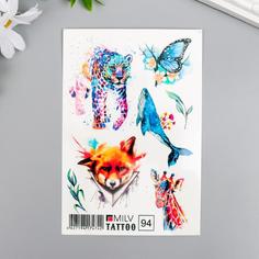 Татуировка на тело MILV Tattoo Животные 10х15 см