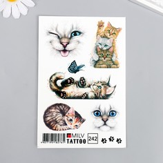 Татуировка на тело MILV Tattoo Нарисованные котятки 10х15 см