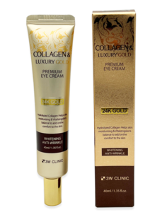 Крем для век с коллагеном и золотом 3W Clinic Collagen & Luxury Gold Cream, 40 мл