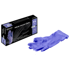 Перчатки Kapous Professional нитриловые неопудренные текстурированные фиолетовый М 100шт.