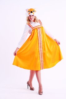 Костюм карнавальный женский Лиса Batik 5011 желтый 48-50 RU Батик