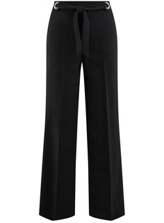 Брюки свободного кроя с декоративным поясом Oodji