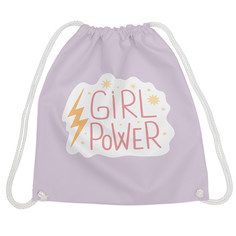 Мешок для обуви унисекс JoyArty Girl power фиолетовый, 40x38х1 см