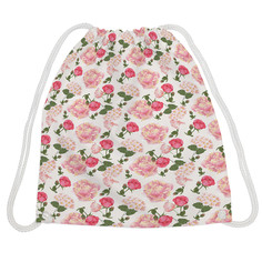 Мешок для обуви унисекс JoyArty Королева цветов белый, 40x38х1 см