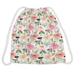 Мешок для обуви унисекс JoyArty Дары флоры белый, 40x38х1 см