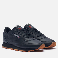 Женские кроссовки Reebok Classic Leather чёрный, размер 39 EU