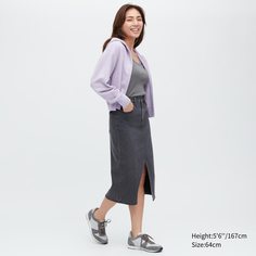Юбка женская UNIQLO 461327COL05 серая 24 (доставка из-за рубежа)