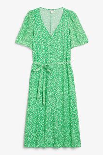 Платье женское Monki 1145937001 зеленое 2XS (доставка из-за рубежа)
