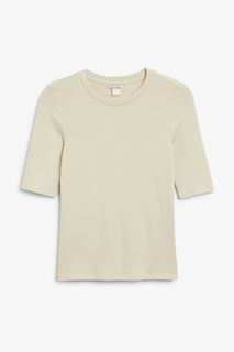 Футболка женская Monki 1126712003 бежевая 2XL (доставка из-за рубежа)