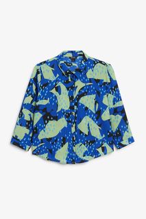Рубашка женская Monki 1156768007 синяя 2XL (доставка из-за рубежа)
