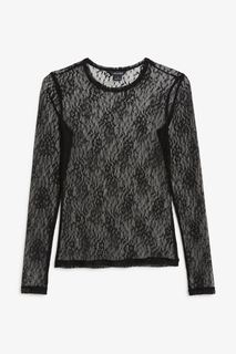 Лонгслив женский Monki 1188394001 черный XS (доставка из-за рубежа)