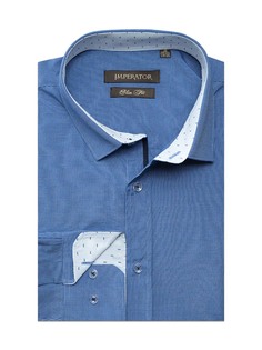 Рубашка мужская Imperator Vichy 9-sl синяя 42/170-178