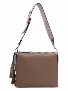 Сумка кросс-боди женская ELEGANZZA 01-00041066, серо-коричневый