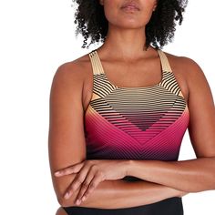 Купальник слитный женский Speedo 8-12199H046 разноцветный 34