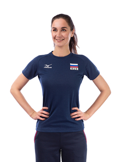 Футболка мужская Mizuno V2HP16RW5R16 синяя 2XL