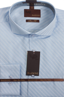 Рубашка мужская BAZIONI 91-4 A-SF 3 голубая 42/176-182