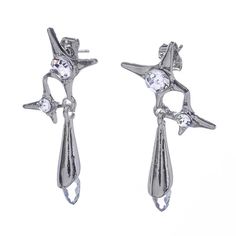 Серьги из бижутерного сплава Moon Paris MP-23.04-009, кристаллы