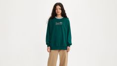 Свитшот женский Levis A0888-0049, зелёный, размер S Levis®