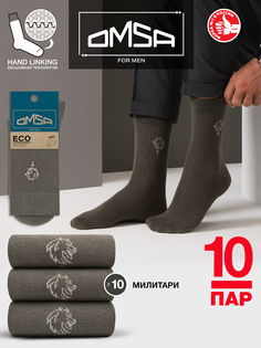 Комплект носков мужских Omsa ECO 409-10 хаки 42-44