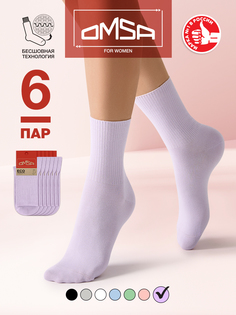 Комплект носков женских Omsa ECO 254-6 фиолетовых 35-38