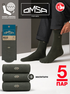 Комплект носков мужских Omsa ECO 408-5 хаки 42-44