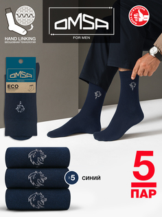 Комплект носков мужских Omsa ECO 409-5 синих 42-44