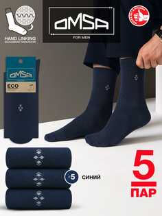 Комплект носков мужских Omsa ECO 407-5 синих 42-44