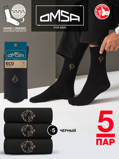 Комплект носков мужских Omsa ECO 409-5 черных 39-41
