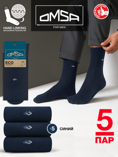 Комплект носков мужских Omsa ECO 408-5 синих 45-47