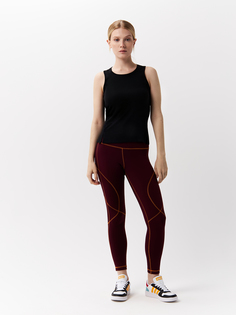 Тайтсы Reebok для женщин, спортивные, FU2434, Maroon, размер M