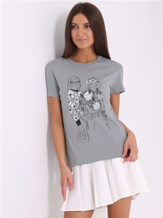 Футболка женская Апрель 1ЖДФК2657001 серая 100/164