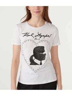 Футболка женская Karl Lagerfeld L1WHFD93 белая XS