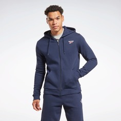Толстовка мужская Reebok Identity Fleece Full-Zip Hoodie синяя S